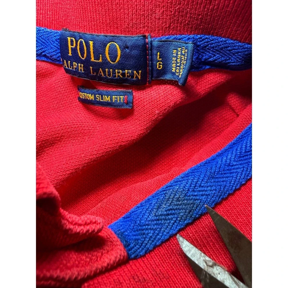 Polo Ralph Lauren 1967 Yacht Club Big Pony Polo Shirt Mens Large Custom Slim Fit